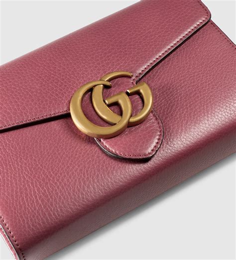 gucci wallet on chain pink|gucci marmont chain wallet.